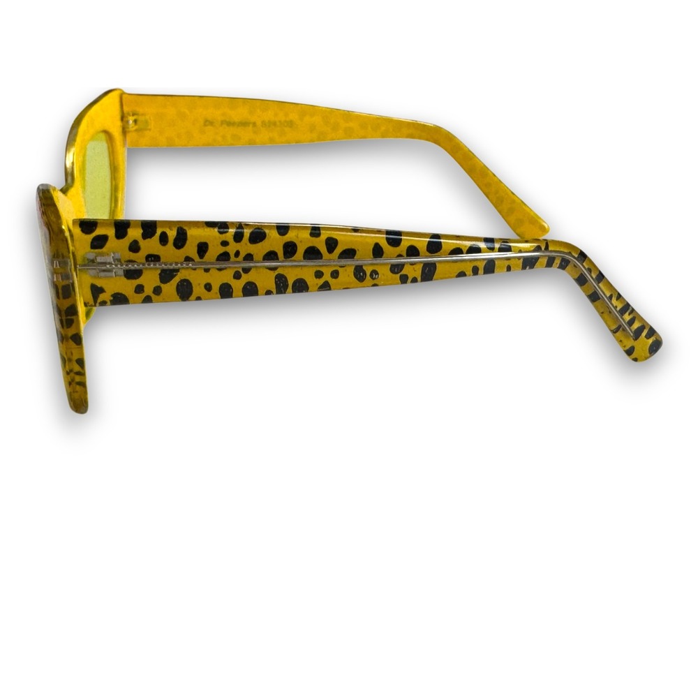 Dr. Peepers Cat Eye Leopard Print Sunglasses Yellow Tint Lenses S24303 - Picture 8 of 10